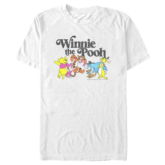 Men's Winnie the Pooh Group Logo Graphic Tee White Small