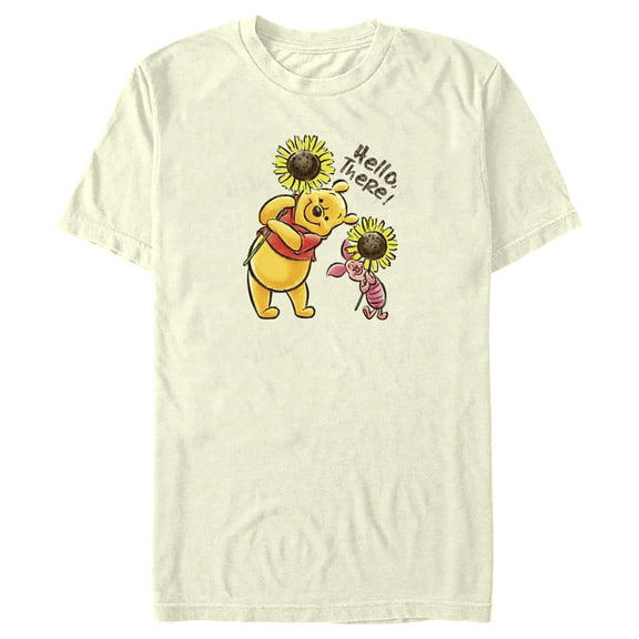 Men's Winnie the Pooh Hello There  Graphic Tee Beige X Large
