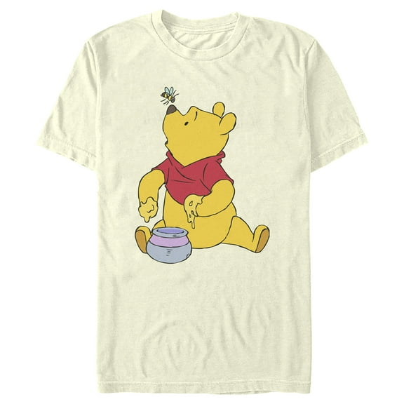 Men's Winnie the Pooh Honey Bee Pooh Graphic Tee Beige Large