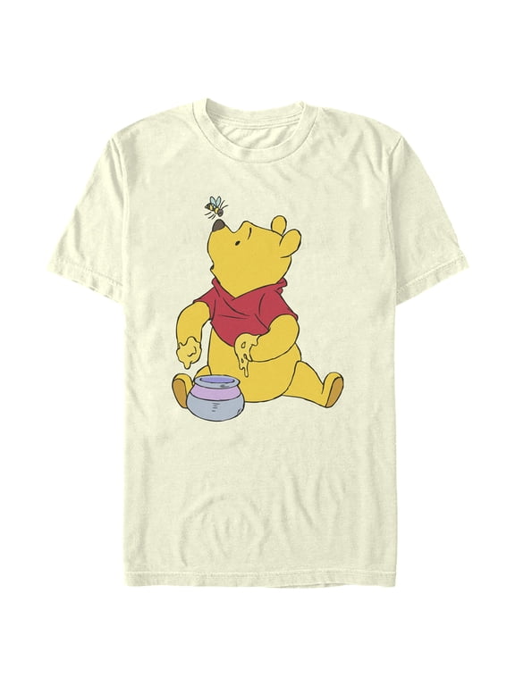 Men's Winnie the Pooh Honey Bee Pooh Graphic Tee Beige Large