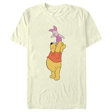 Men's Winnie the Pooh Piglet and Pooh  Graphic Tee Beige Medium