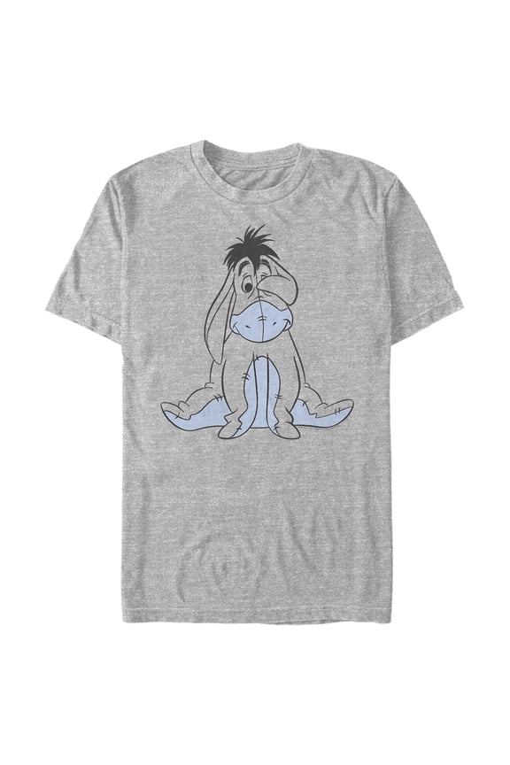 Men's Winnie the Pooh Shy Eeyore Graphic Tee Athletic Heather 2X Large