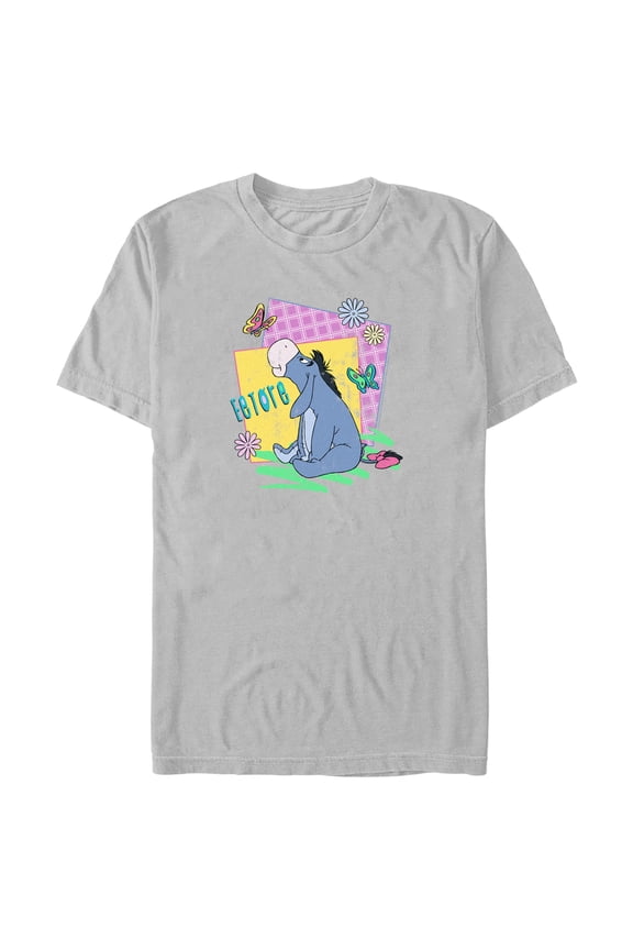 Men's Winnie the Pooh Spring Eeyore Graphic Tee Silver Large
