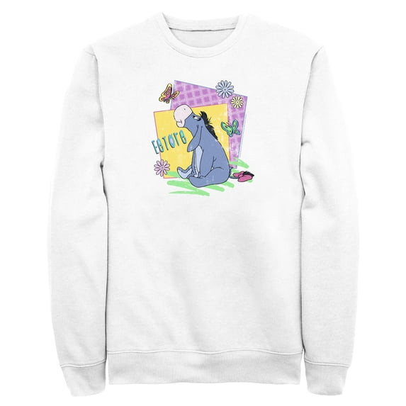 Men's Winnie the Pooh Spring Eeyore Sweatshirt White 2X Large