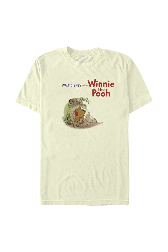 Men's Winnie the Pooh Stuck in Rabbit's House Graphic Tee Beige Medium