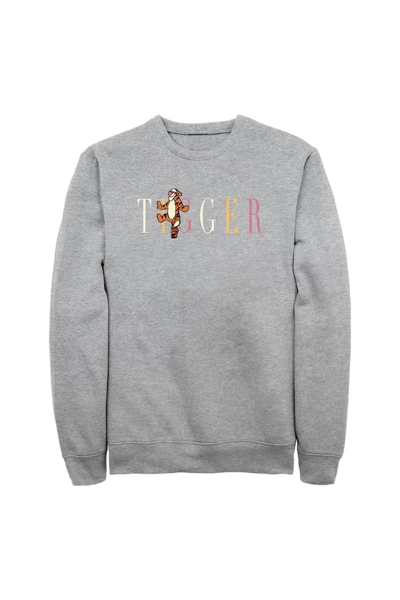Men's Winnie the Pooh Tigger Colorful Script Sweatshirt