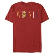 Mens Winnie the Pooh Walking Across Winnie Graphic Tee Red X Large