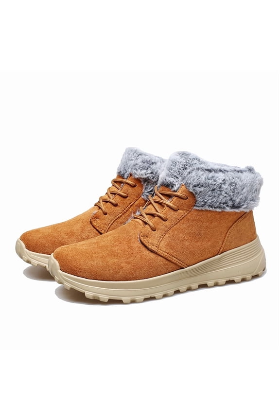 Men's Winter Boots Keep Warm Snow Boots with Long Fleece Lining for Outdoor Use Wide Toe Winter Shoes