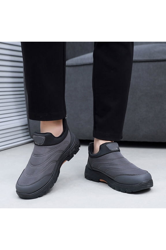 Men's Winter Boots Warm Lined Booties Outdoor Shoes Comfortable Slip Ankle Boot