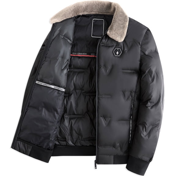Men's Winter Casual Large Lapel Padded Jacket