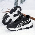 thumbnail image 1 of Men's Winter Chunky Sneakers - White & Black Thermal Lined, Comfortable & Stylish, Non-Slip Rubber Sole, Casual Sneakers for Hiking, Travel & Casual Attire, Travel Sneakers | Laceup Sneakers, 1 of 9