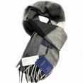 thumbnail image 1 of Men's Winter Classic Australian Wool Scarf Warm Checked Lightweight Knitted Striped Scarves with Gift Box 72x12inch, 1 of 5