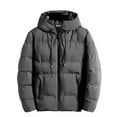 thumbnail image 1 of Men's Winter Coat Jacket Heavy Duty Insulated Coat With Detachable Hood Extreme Cold Weather, 1 of 5