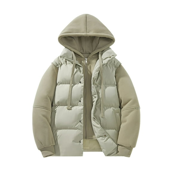 Men's Winter Coat Jacket Heavy Duty Insulated Coat With Detachable Hood Extreme Cold Weather