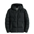 thumbnail image 1 of Men's Winter Coat Jacket Heavy Duty Insulated Coat With Detachable Hood Extreme Cold Weather, 1 of 11