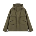thumbnail image 1 of Men's Winter Coat Men's Jacket Outdoor Work Loose Jacket Hoodie Fashion Personality Coat, 1 of 3