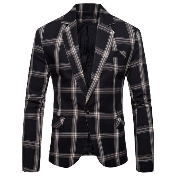 Men's Winter Coat Men's Slim Fit Lapel Button Down Business Suit Jacket