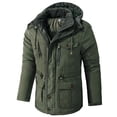 thumbnail image 1 of Men's Winter Coat Thick Sherpa Fleece Lining Cotton Military Jackets Heavyweight Work Coats with Cargo Pockets Outwear, 1 of 7