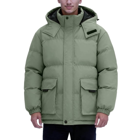 Men's Winter Coat With Hooded Thickened Lined Warm Coat Couples