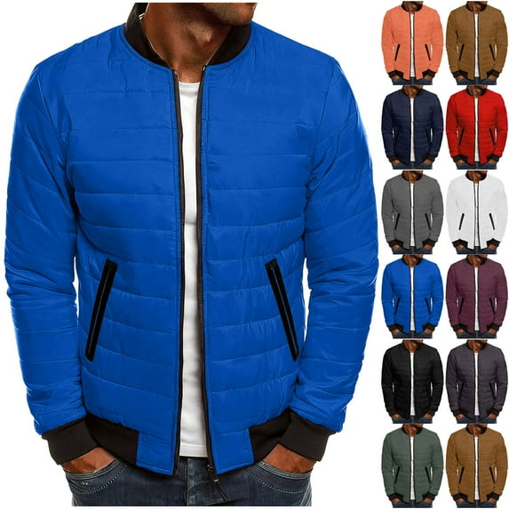Men's Winter Coats Men's Solid Color Hooded Jacket Padded Jacket Fashion Padded Jacket Men's Warm Padded Jacket, Size S-3XL