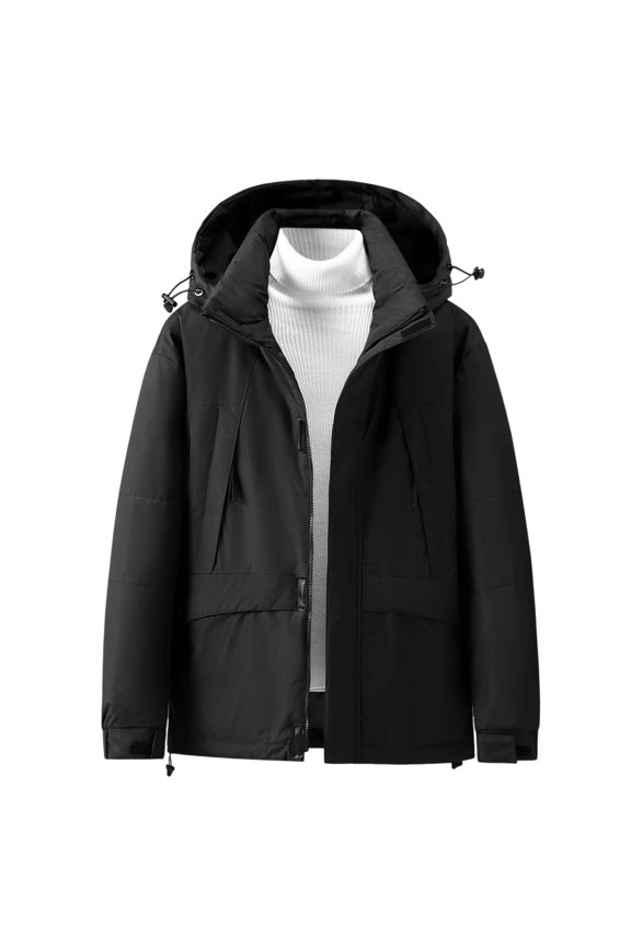 Men's Winter Colour Blocking Outdoor Sports Casual Style Warm Thickened Coat Jacket