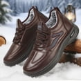 thumbnail image 1 of Men's Winter Cotton Boots With Thickened Fleece For Warmth And Slip Casual Shoes, 1 of 6