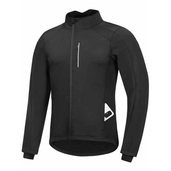 Qualidyne Men's Winter Cycling Jacket Thermal Fleece Lined Bicycle Biking Jacket Cold Weather Windproof Softshell Windbreaker