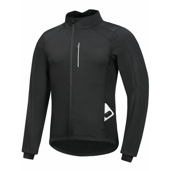 Men's Winter Cycling Jacket Thermal Fleece Lined Bicycle Biking Jacket Cold Weather Windproof Softshell Windbreaker