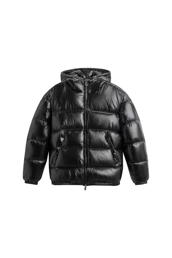 Men's Winter Down Coat Solid Color High End Insulated Jacket For Cold Weather