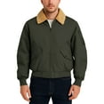 thumbnail image 1 of Men's Winter Fleece Lined Bomber Jacket - Corduroy-Cotton Blend Sherpa Collar Zip Up Outerwear with Elastic Cuffs & Multi-Pockets, 1 of 5