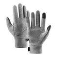 thumbnail image 1 of Men's Winter Fleece Lined Leather Touchscreen Windproof Water Resistant Cold Weather Gloves for Outdoor Work, 1 Pair, 1 of 6