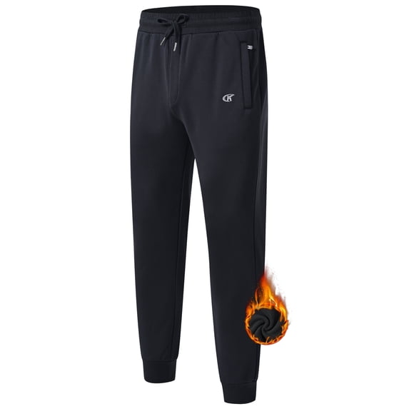 Men's Winter Fleece Pants Sherpa Lined Sweatpants Active Running Jogger Pants