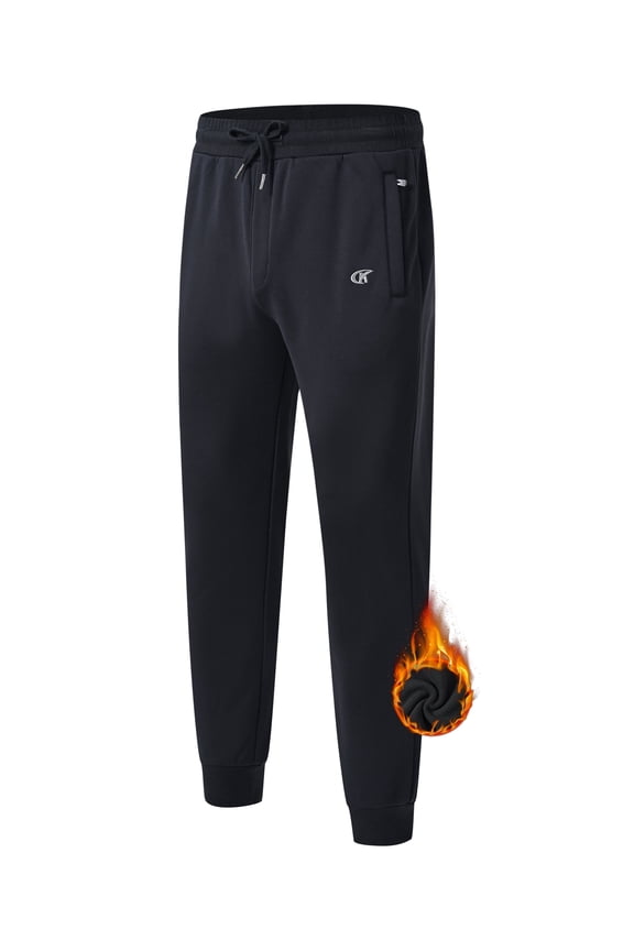 Men's Winter Fleece Pants Sherpa Lined Sweatpants Active Running Jogger Pants