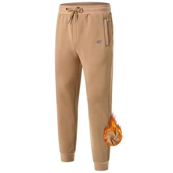 Men's Winter Fleece Pants Sherpa Lined Sweatpants Active Running Jogger Pants