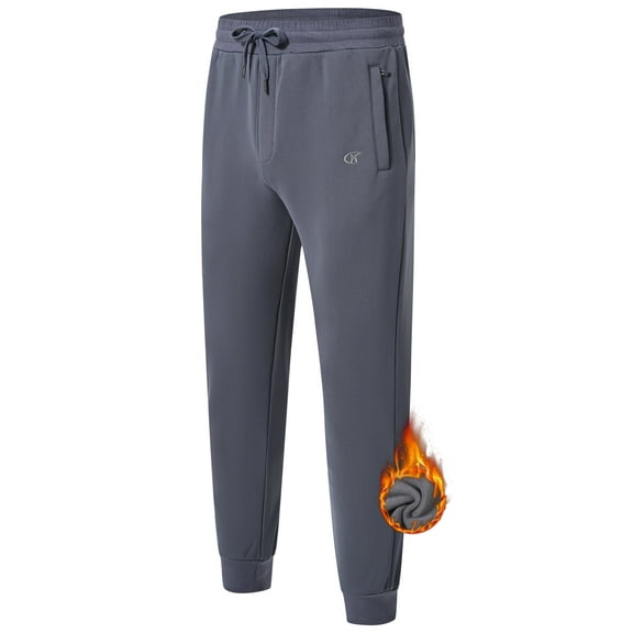 Men's Winter Fleece Pants Sherpa Lined Sweatpants Active Running Jogger Pants