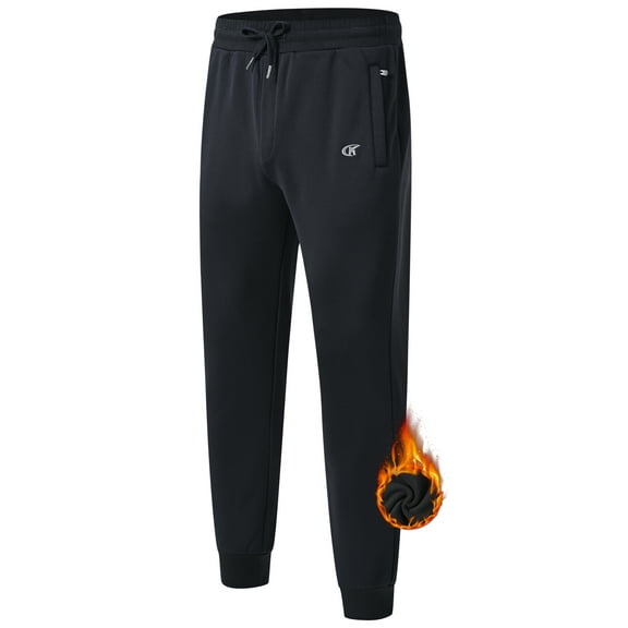 Men's Winter Fleece Pants Sherpa Lined Sweatpants Active Running Jogger Pants