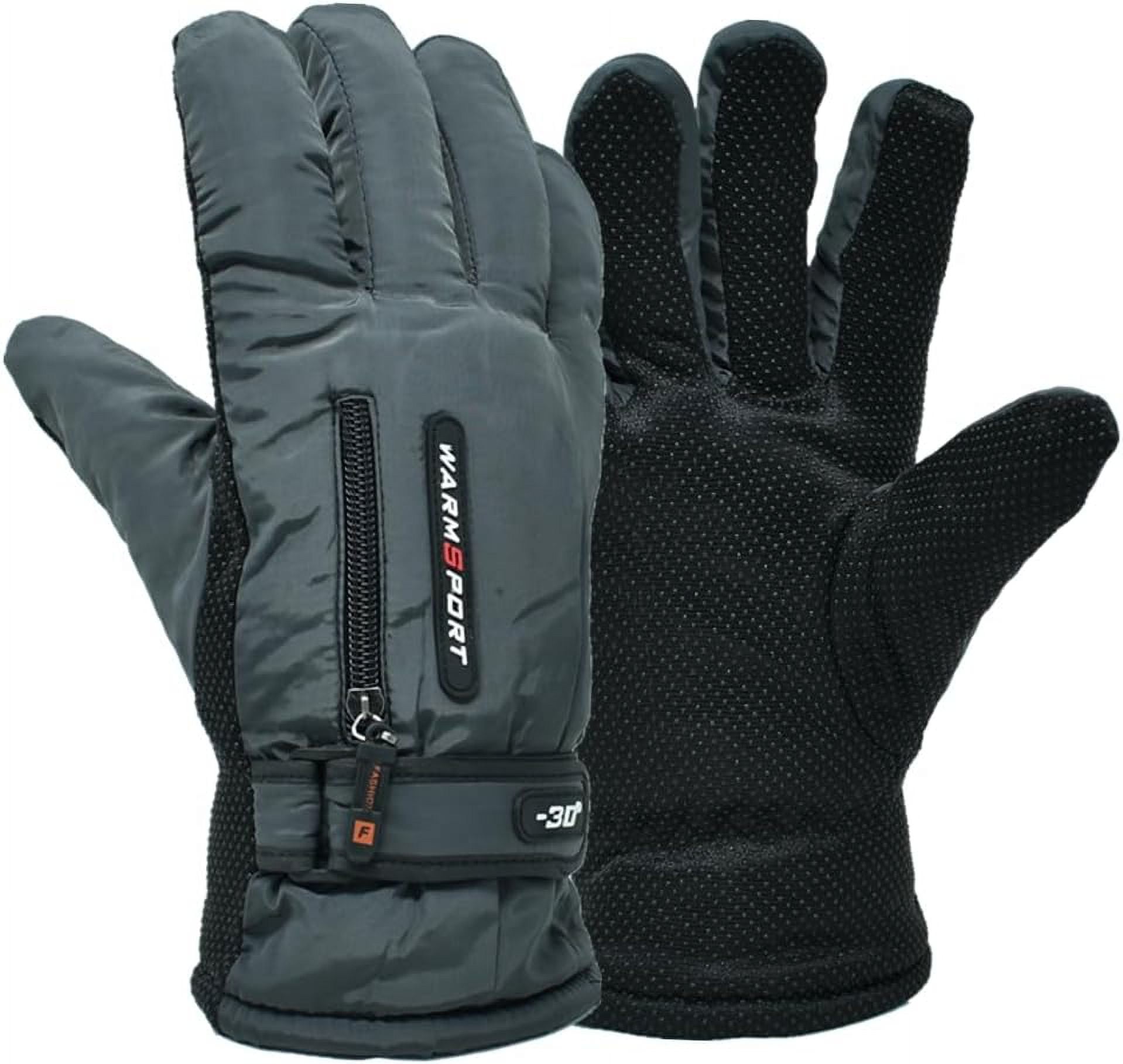 Men's Winter Fleece Thermal Water Resistant Skiing Work Gloves Mittens