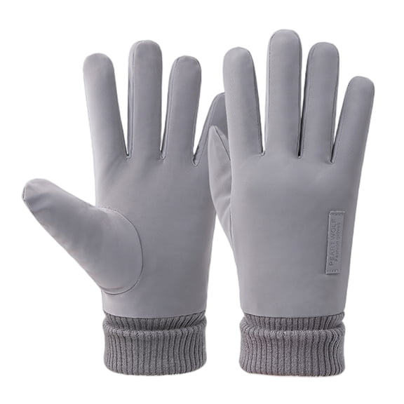 Men's Winter Gloves All Finger Touch Screen Fleece Lining Waterproof Cold Weather Accessories