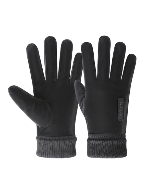 Men's Winter Gloves All Finger Touch Screen Fleece Lining Waterproof Cold Weather Accessories