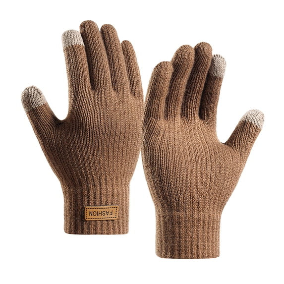 Men's Winter Gloves WSBDENLK Solid Color Protection From Cold Outdoor Comfortable Warm Gloves