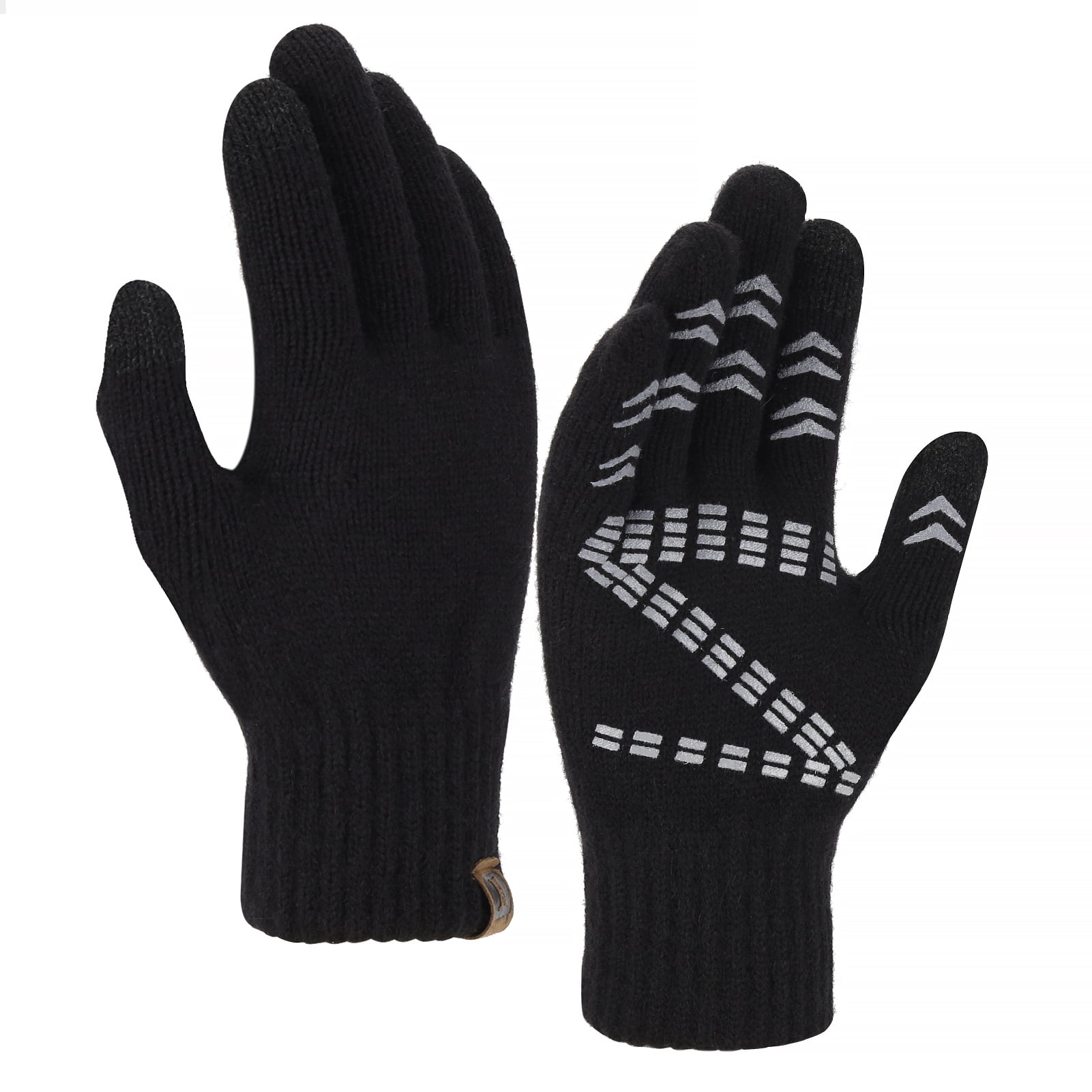 Men’s Winter Gloves Warm Thermal Soft Wool Knit Touch Screen Gloves