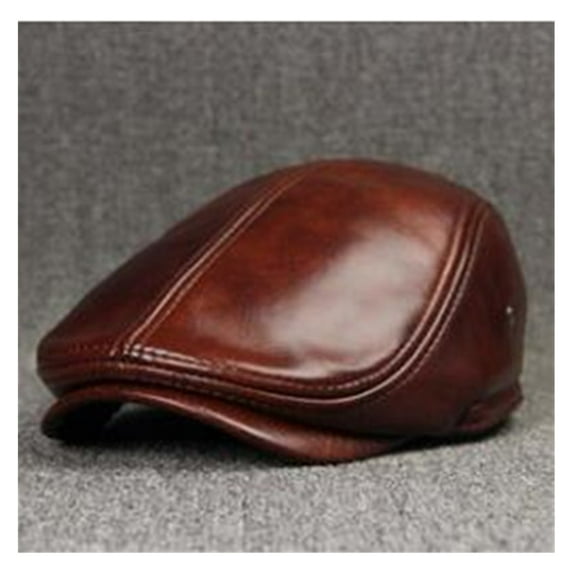 Men's Winter Hat Thicker Warm Cowhide Leather Berets With Ears Sna-pback Fashion Tongue Cap Male Bone Dad's Hats ,Classic Design