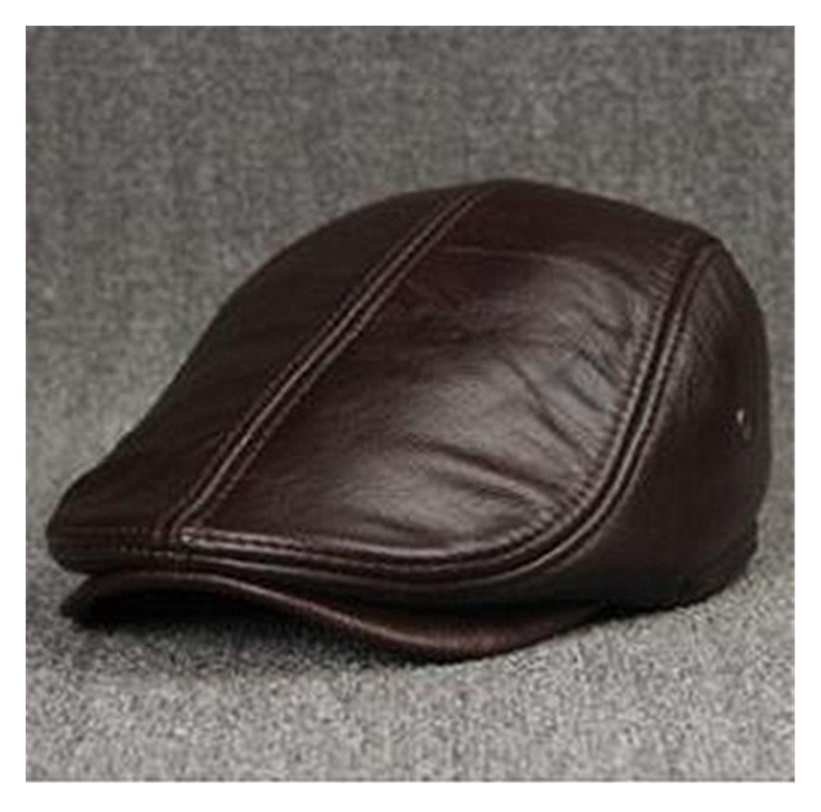 Men's Winter Hat Thicker Warm Cowhide Leather Berets With Ears Sna ...