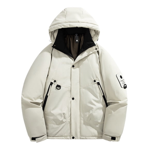 Men's Winter Heavy Duty Work Jacket Warm Insulated Coat Outdoor Windproof Cold Weather Coat Men Utility Jacket Clothes