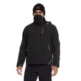 thumbnail image 1 of Men's Winter Jacket Softshell Fleece Lined 5 Pockets Reflective - Black, 1 of 7