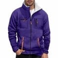 thumbnail image 1 of Men's Winter Jacket Thick Thermal Warm Lined Coat Color: Dark Purple Size: XXXXXL, 1 of 5