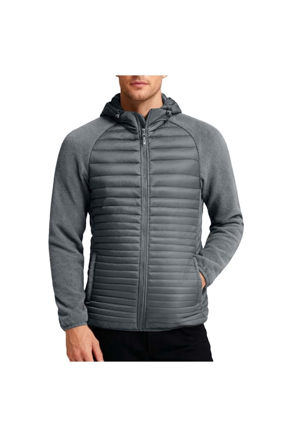 Men's Winter Jackets Soft Fleece Sleeve Winter Coats Insulatedd Thermal Snowboard Jacket with Detachable Hood Army Green L