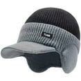 thumbnail image 1 of Men's Winter Knitted Earflap Hat, Winter Beanie with Brim and Ear Flaps, 1 of 2