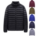 thumbnail image 1 of Men's Winter Large Size Cotton-padded Jacket with Hooded Loose Light Design for Cold Weather Outings, Daily Casual Wear, and Holiday Season Activities,Light Gray,L, 1 of 5