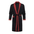 thumbnail image 1 of Men's Winter Lengthened Plush Shawl Bathrobe Home Clothes Long Sleeved Robe Coat, 1 of 7